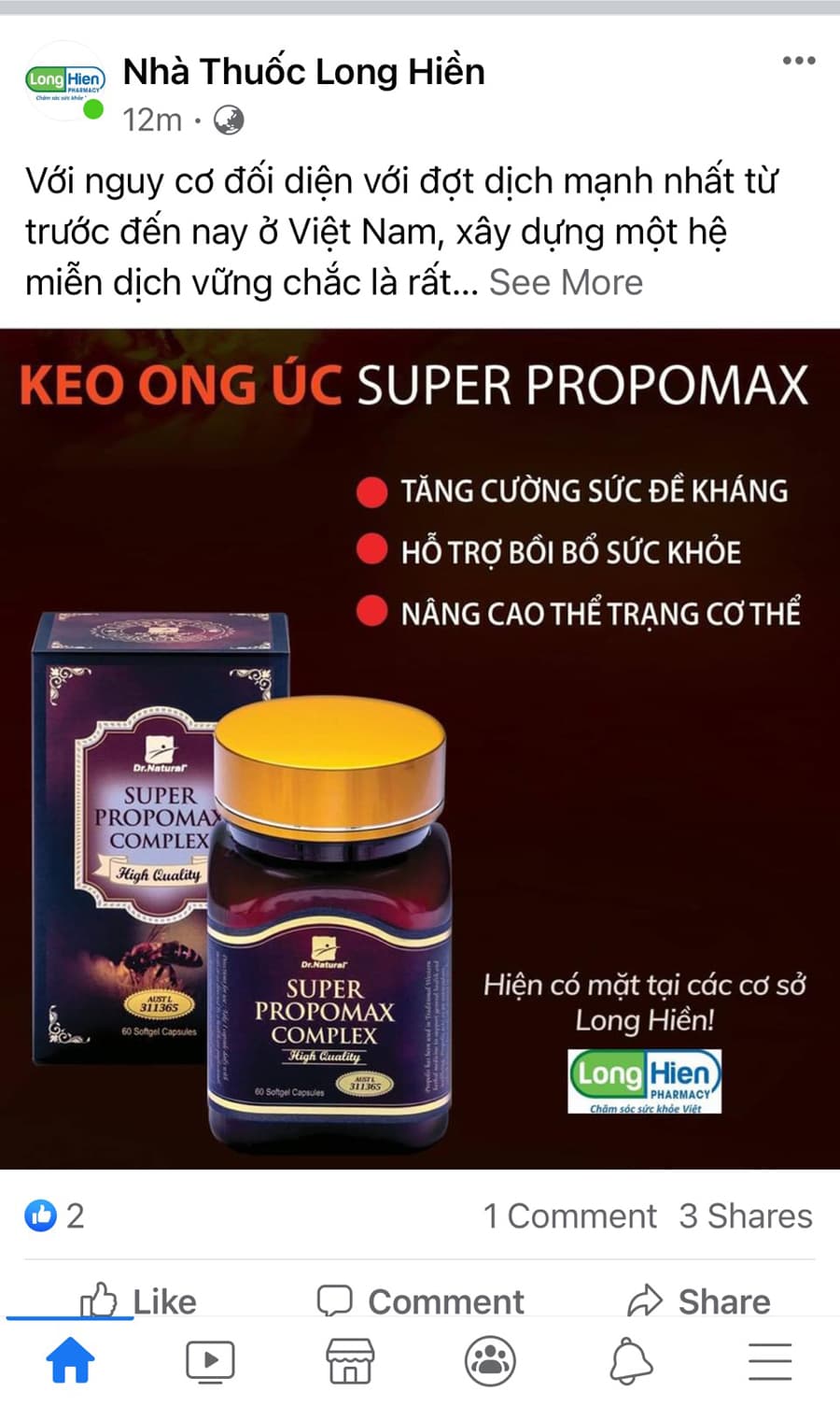 Keo Ong Úc Super Propomax giúp tăng sức đề kháng tăng cường hệ miễn dịch