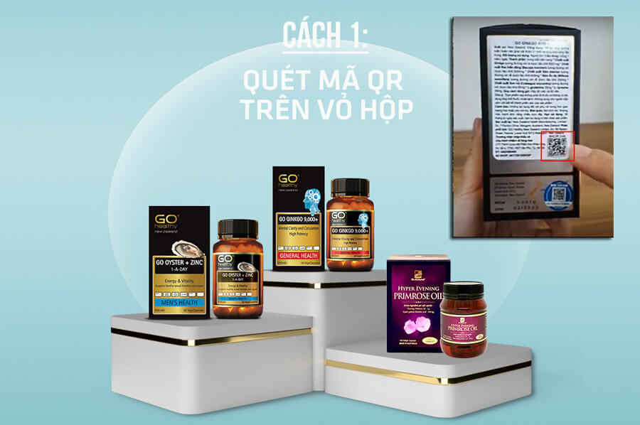 Cách nhận biết hàng nhập khẩu chính hãng GO Healthy New Zealand, Dr Natural Astragrace, Aflofarm