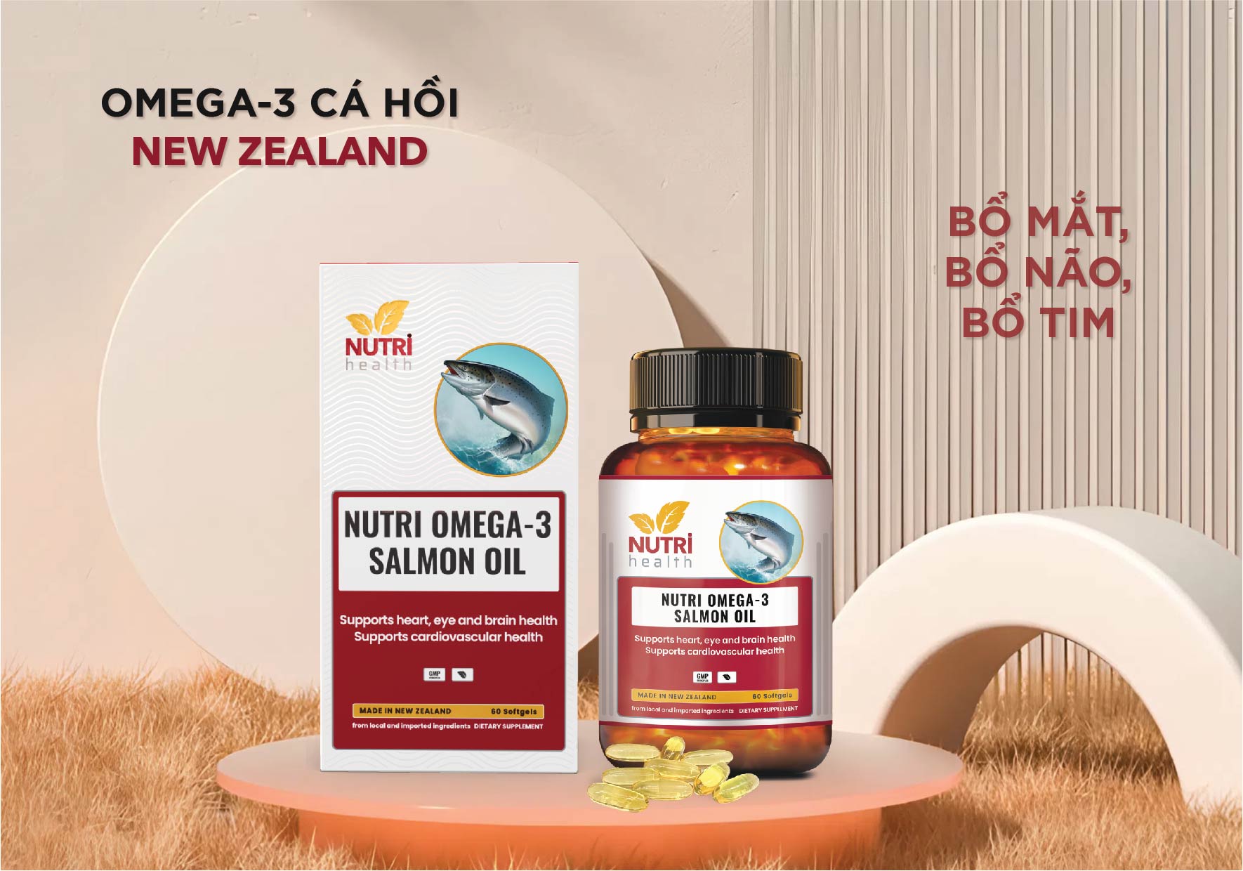 Omega 3 Dầu cá Hồi New Zealand Nutri Omega 3 Salmon Oil