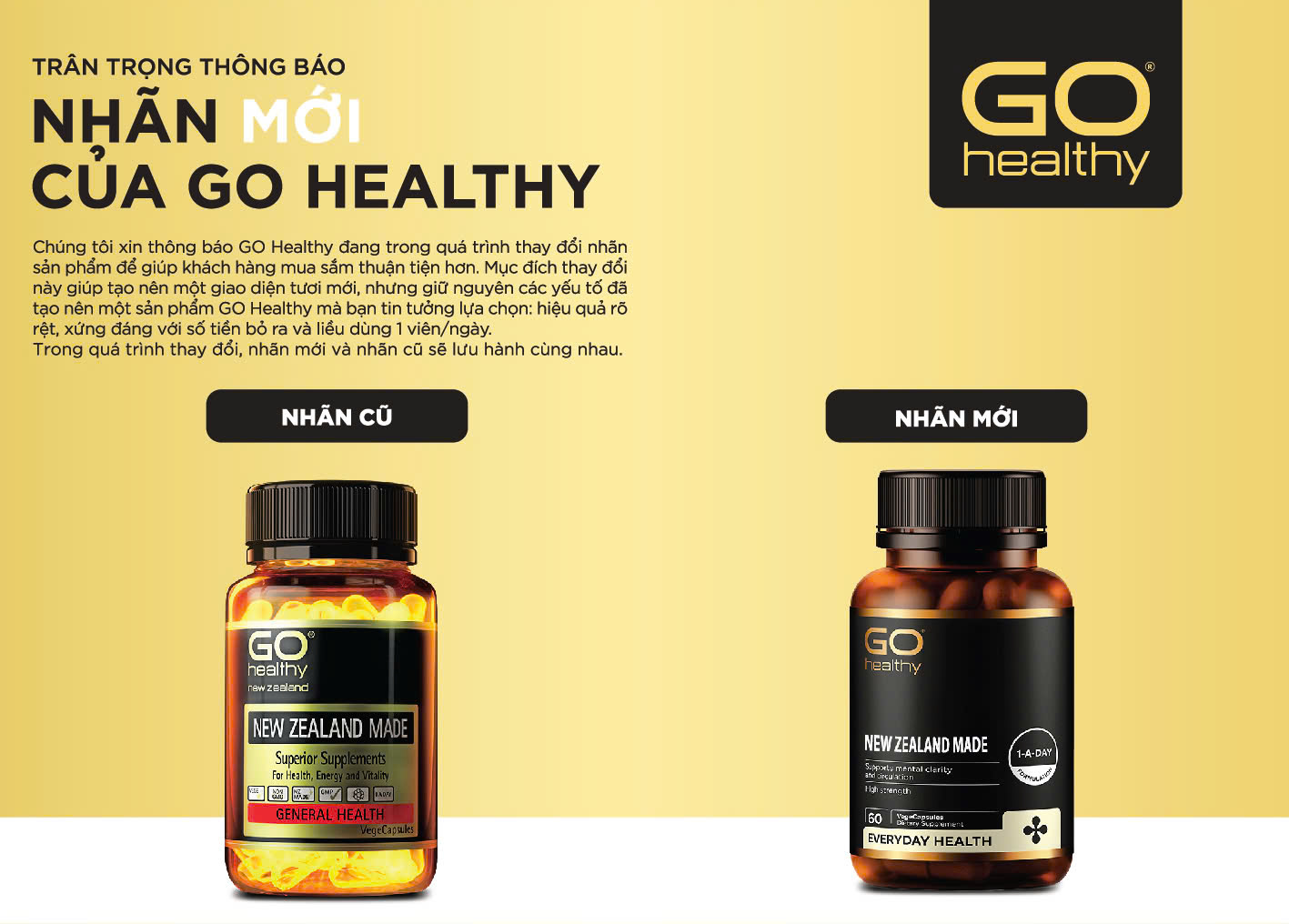 Nhãn mới GO Healthy