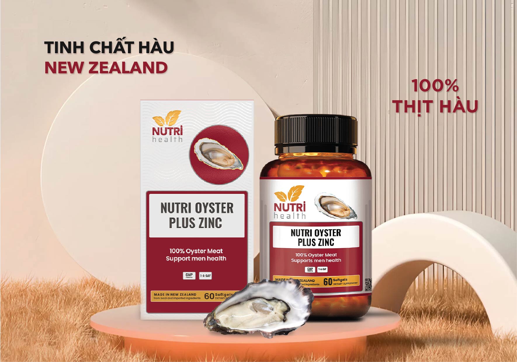 Tinh chất Hàu New Zealand Nutri Oyster Plus Zinc