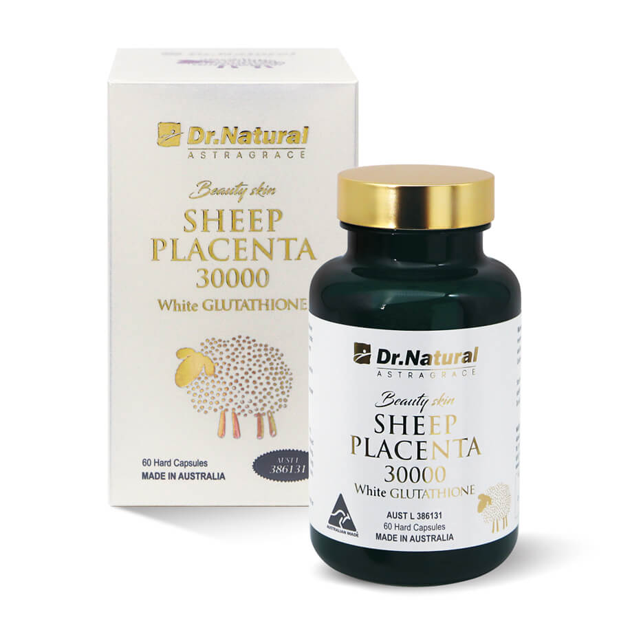 Viên uống trắng da Nhau thai cừu Beauty Skin Sheep Placenta 30000 White Glutathione