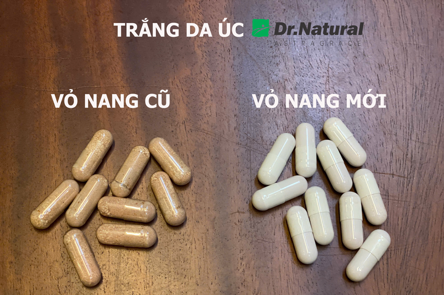 Vỏ nang mới trắng da Úc Dr Natural