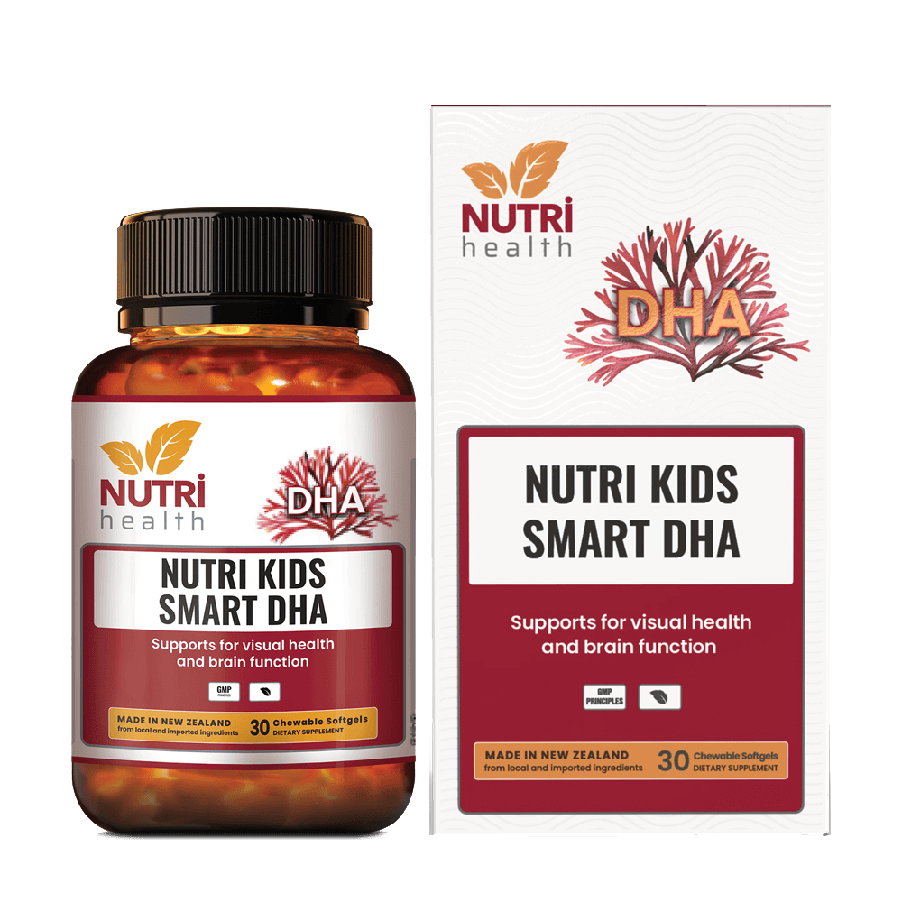 Viên uống bổ sung DHA tảo biển cho trẻ giúp bố mắt bổ não NUTRI KIDS SMART DHA Nutri Health New Zealand