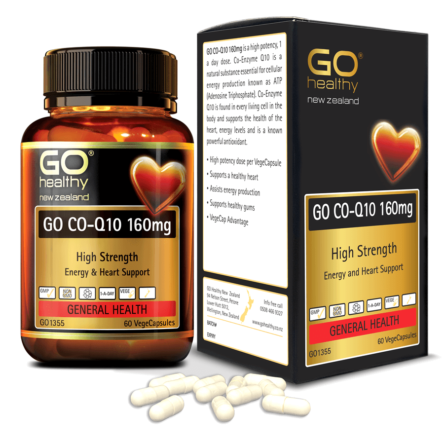 Viên uống bổ tim nhập khẩu chính hãng New Zealand GO CO Q10 160mg 60 viên giảm quá trình lão hóa tim mạch, giảm nguy cơ tai biến tim mạch, giảm cholesterol máu, điều hòa huyết áp, tăng miễn dịch và giúp cơ thể khỏe mạnh