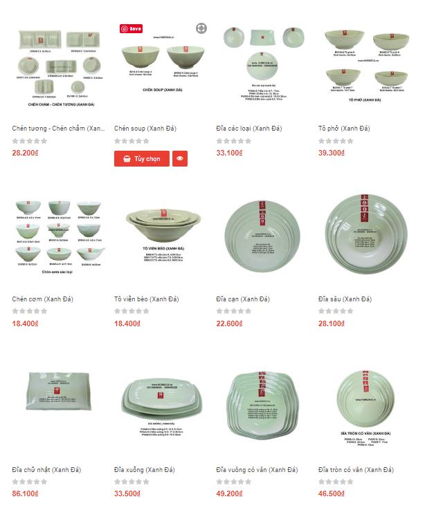 Các mẫu sản phầm màu xanh đá