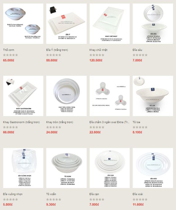 Các mẫu sản phẩm màu trắng tinh tế, sang trọng