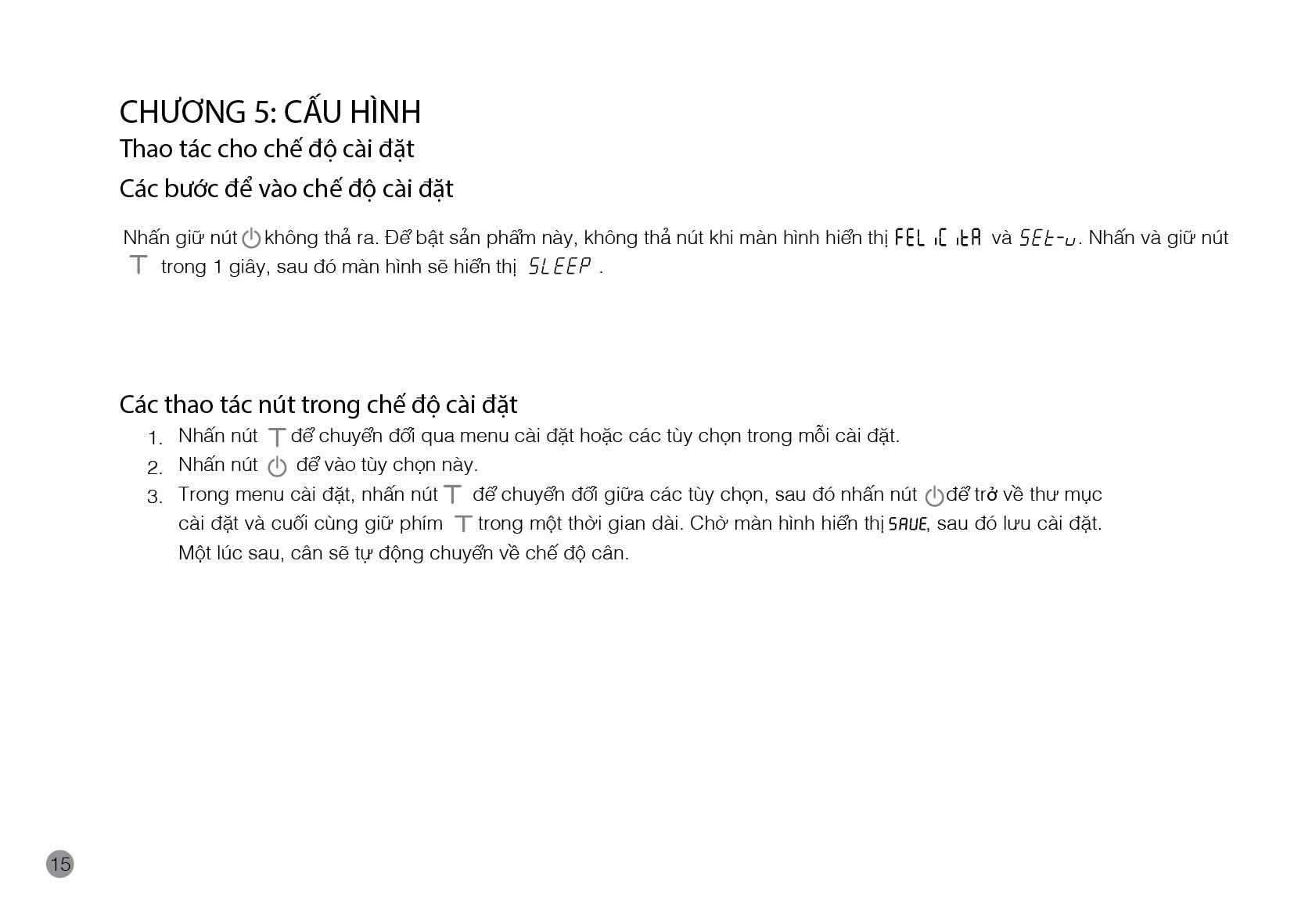 Hướng dẫn sử dụng cân Felicita Arc
