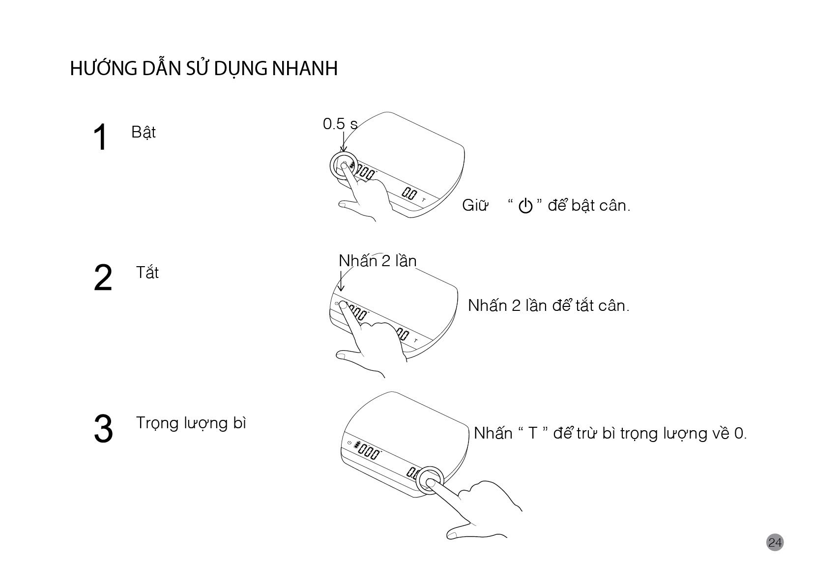 Hướng dẫn sử dụng cân Felicita Arc
