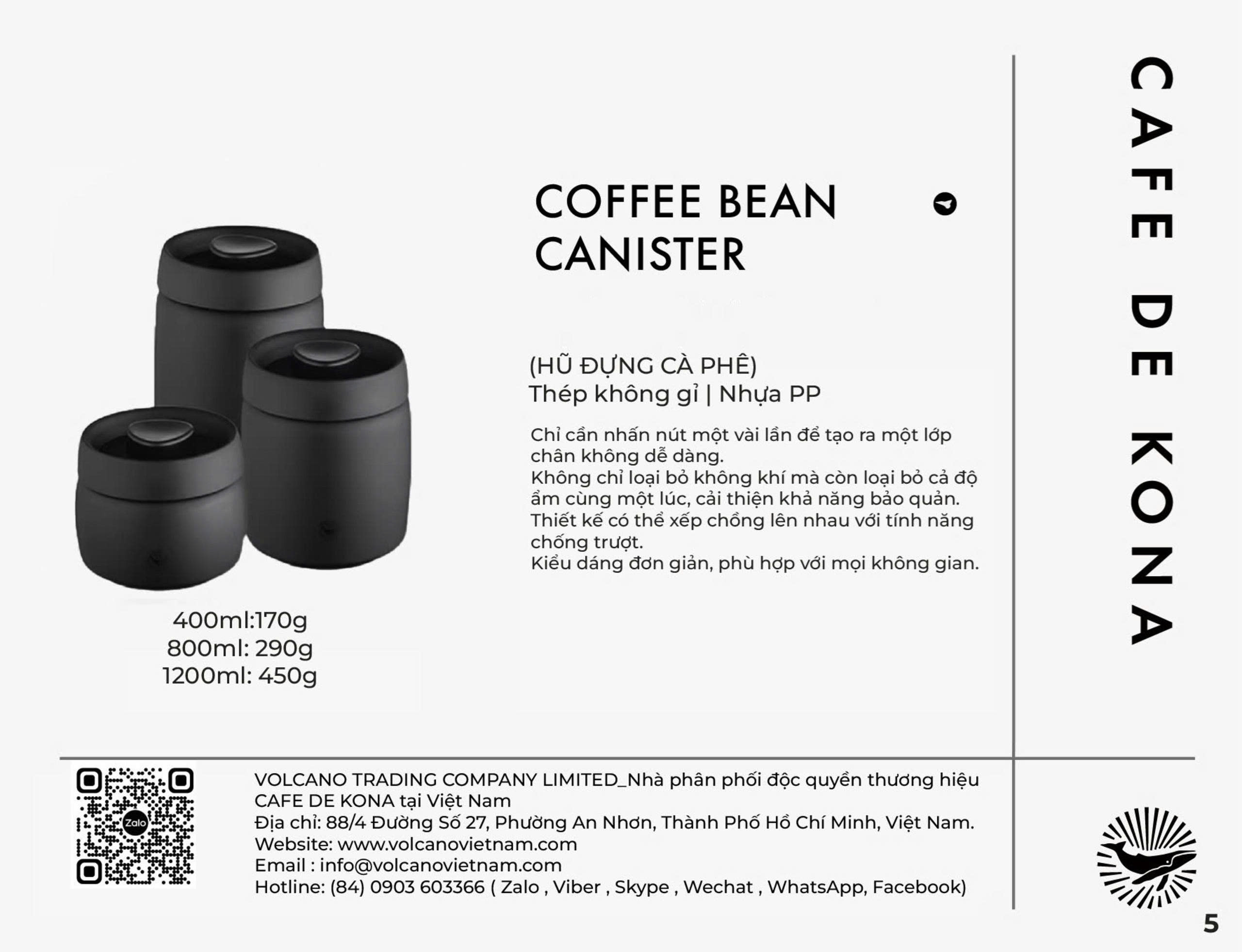 Catalog CAFE DE KONA — dụng cụ pha cà phê