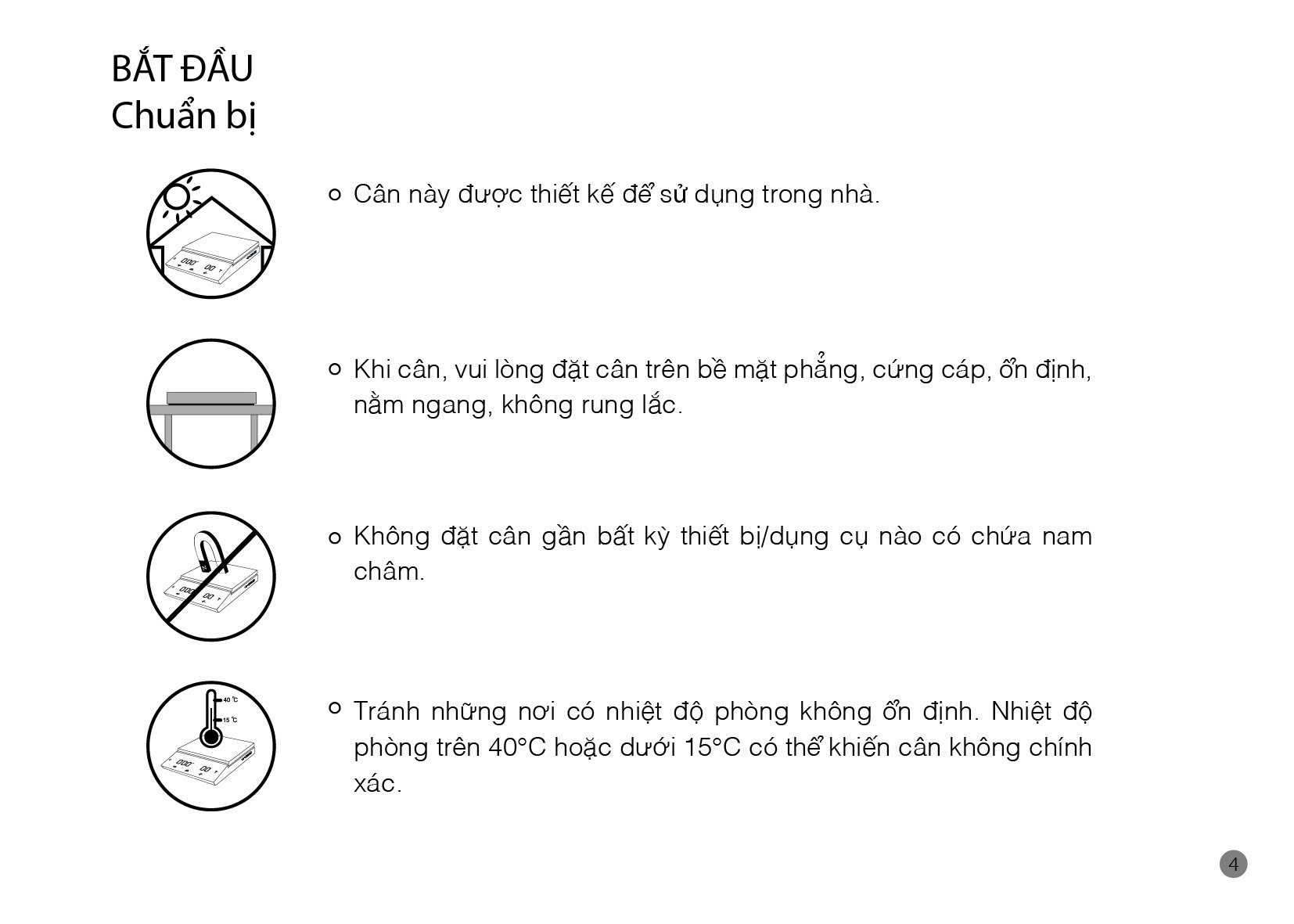 Hướng dẫn sử dụng cân Felicita Parallel+