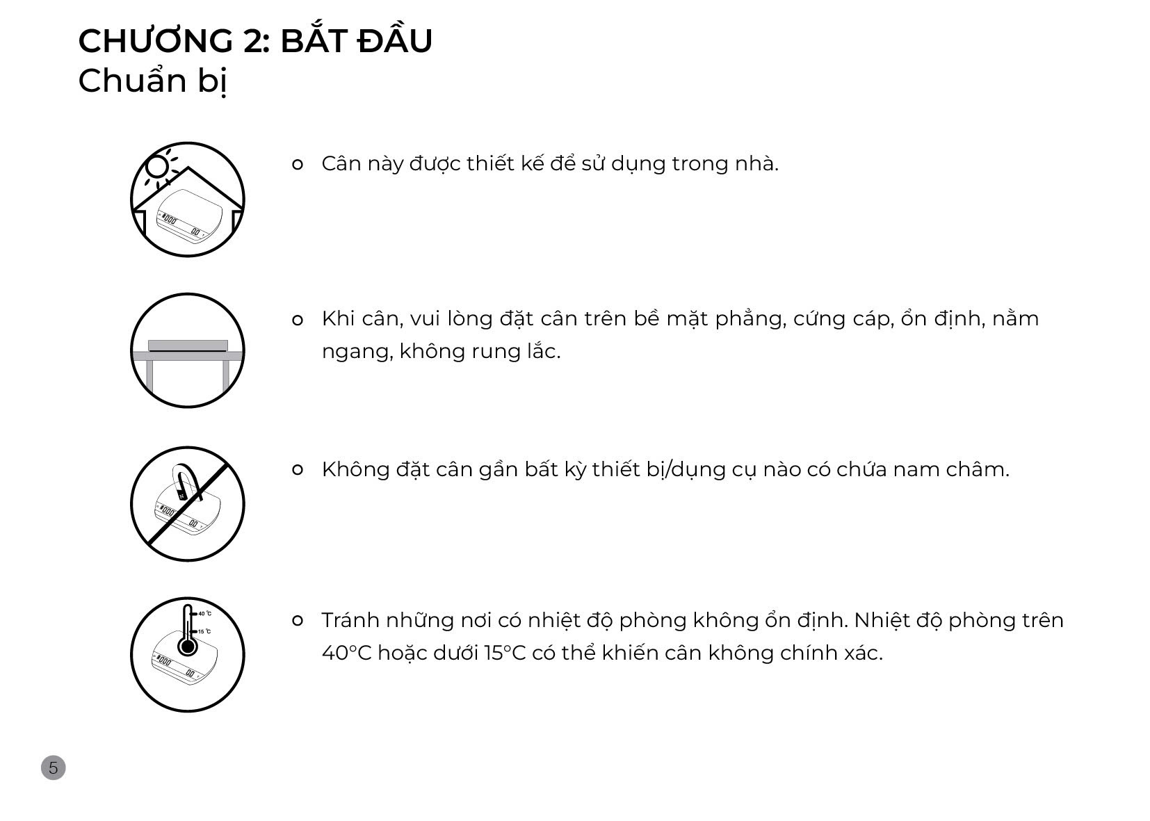 Hướng dẫn sử dụng cân Felicita Arc