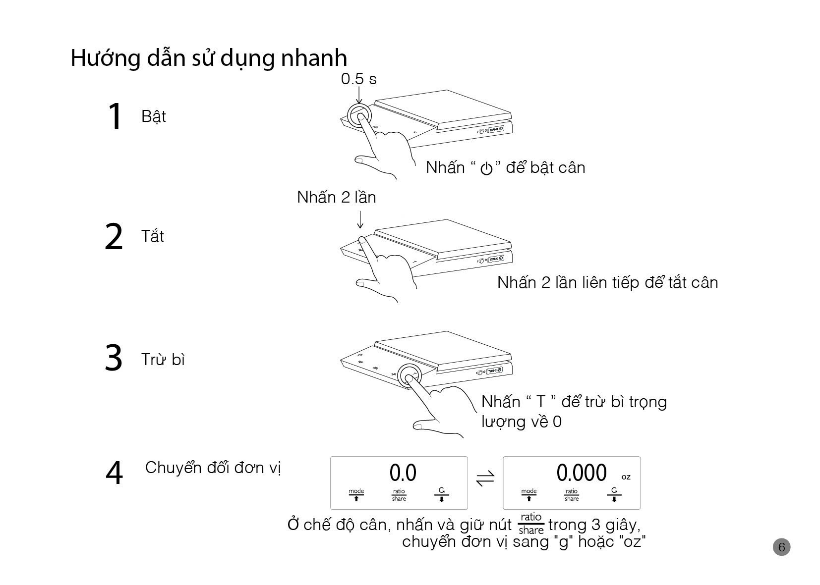 Hướng dẫn sử dụng cân Felicita Parallel+