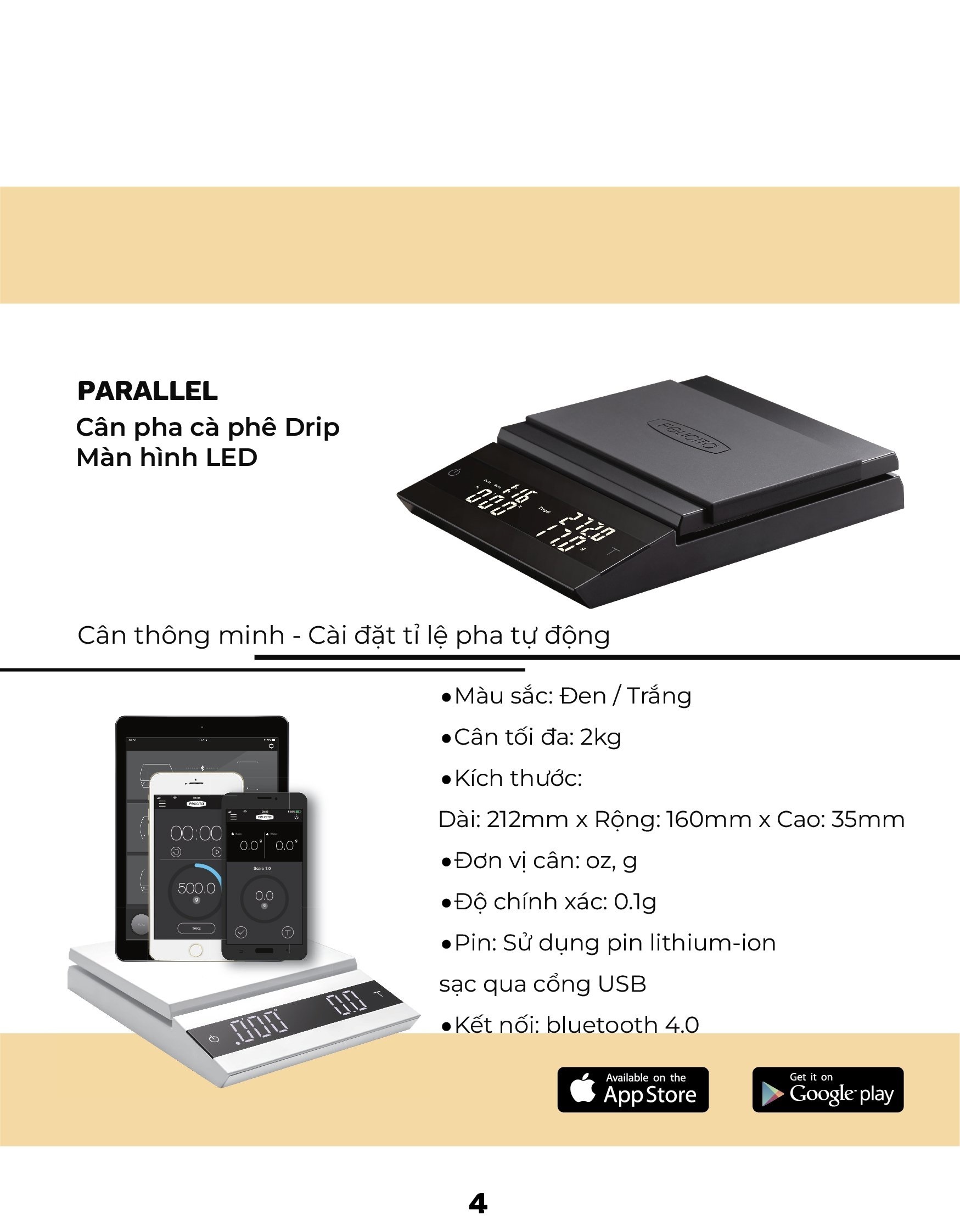 Catalog Felicita — cân điện tử pha chế