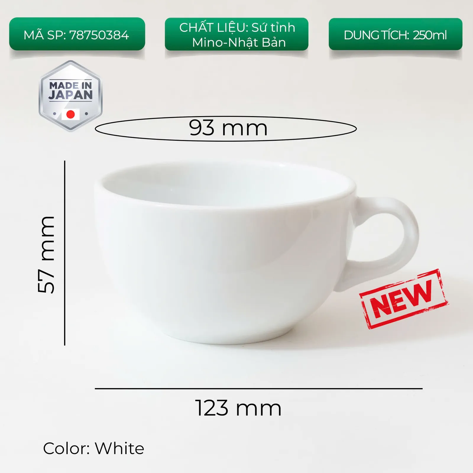 New 2024 Ly sứ Origami Latte Bowl 250ml uống trà cà phê - ảnh 10