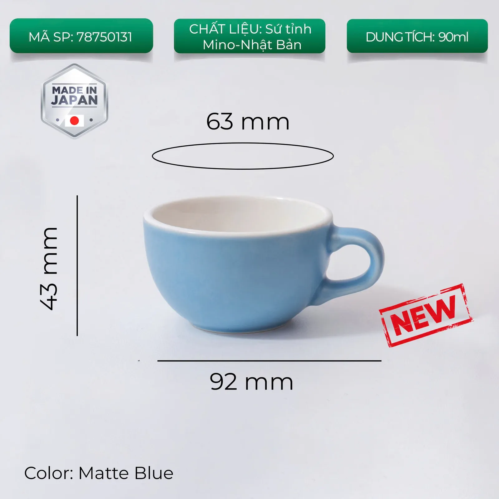 New 2024 Ly sứ Origami Espresso Bowl 90ml uống trà cà phê - ảnh 11