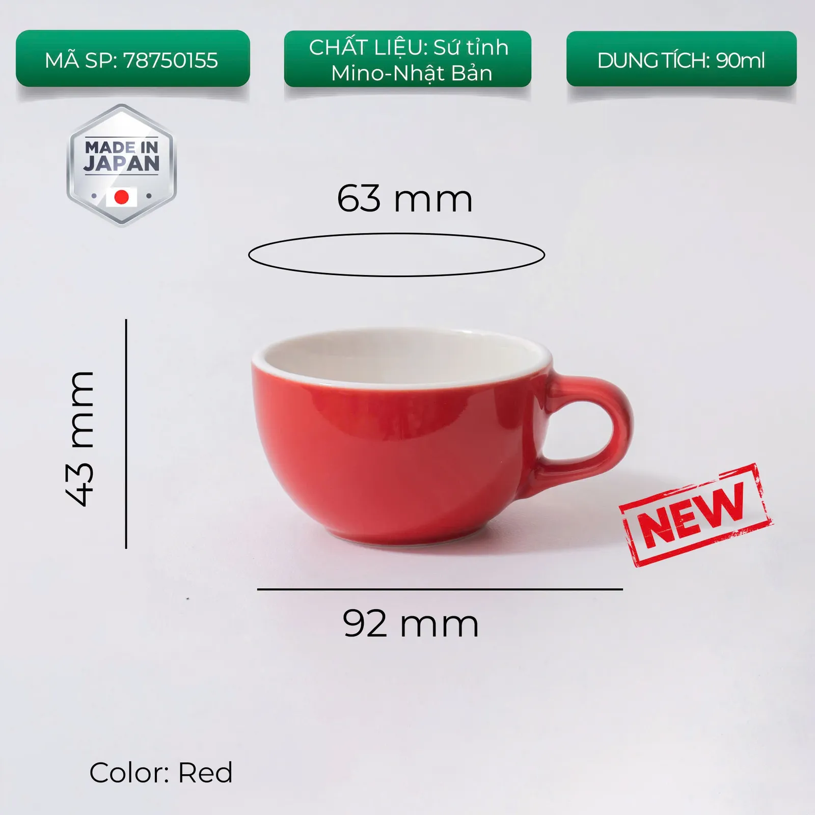 New 2024 Ly sứ Origami Espresso Bowl 90ml uống trà cà phê - ảnh 12