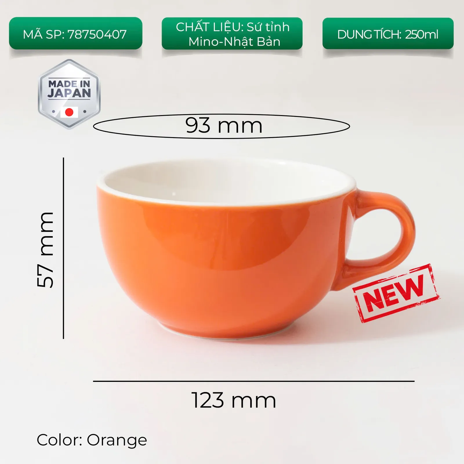 New 2024 Ly sứ Origami Latte Bowl 250ml uống trà cà phê - ảnh 11