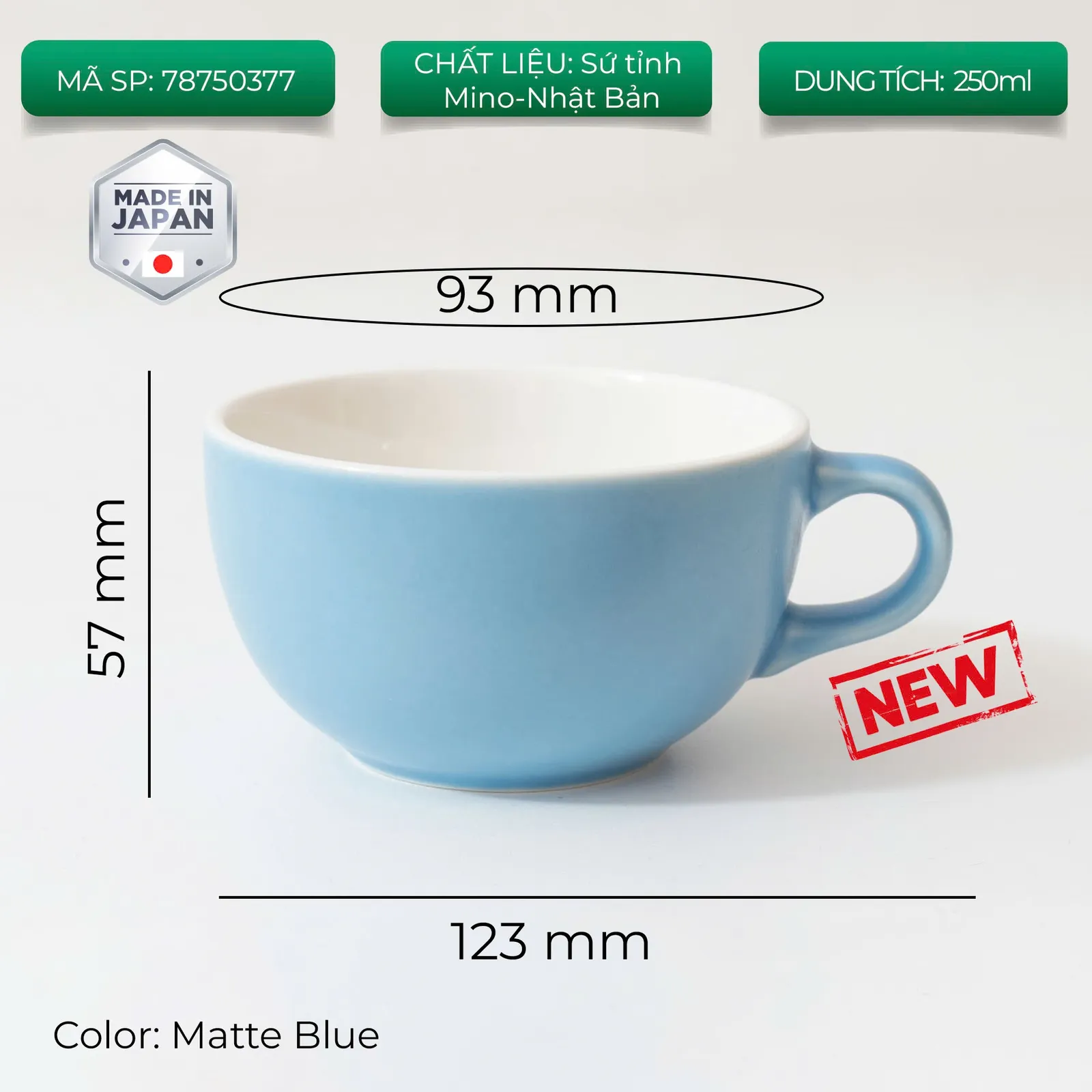 New 2024 Ly sứ Origami Latte Bowl 250ml uống trà cà phê - ảnh 13