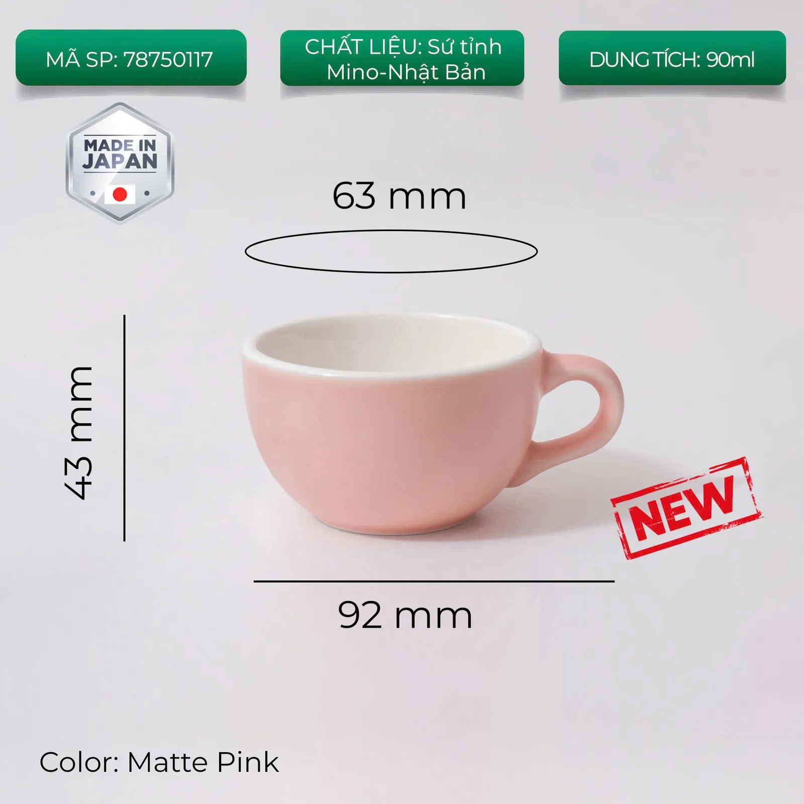 New 2024 Ly sứ Origami Espresso Bowl 90ml uống trà cà phê - ảnh 14