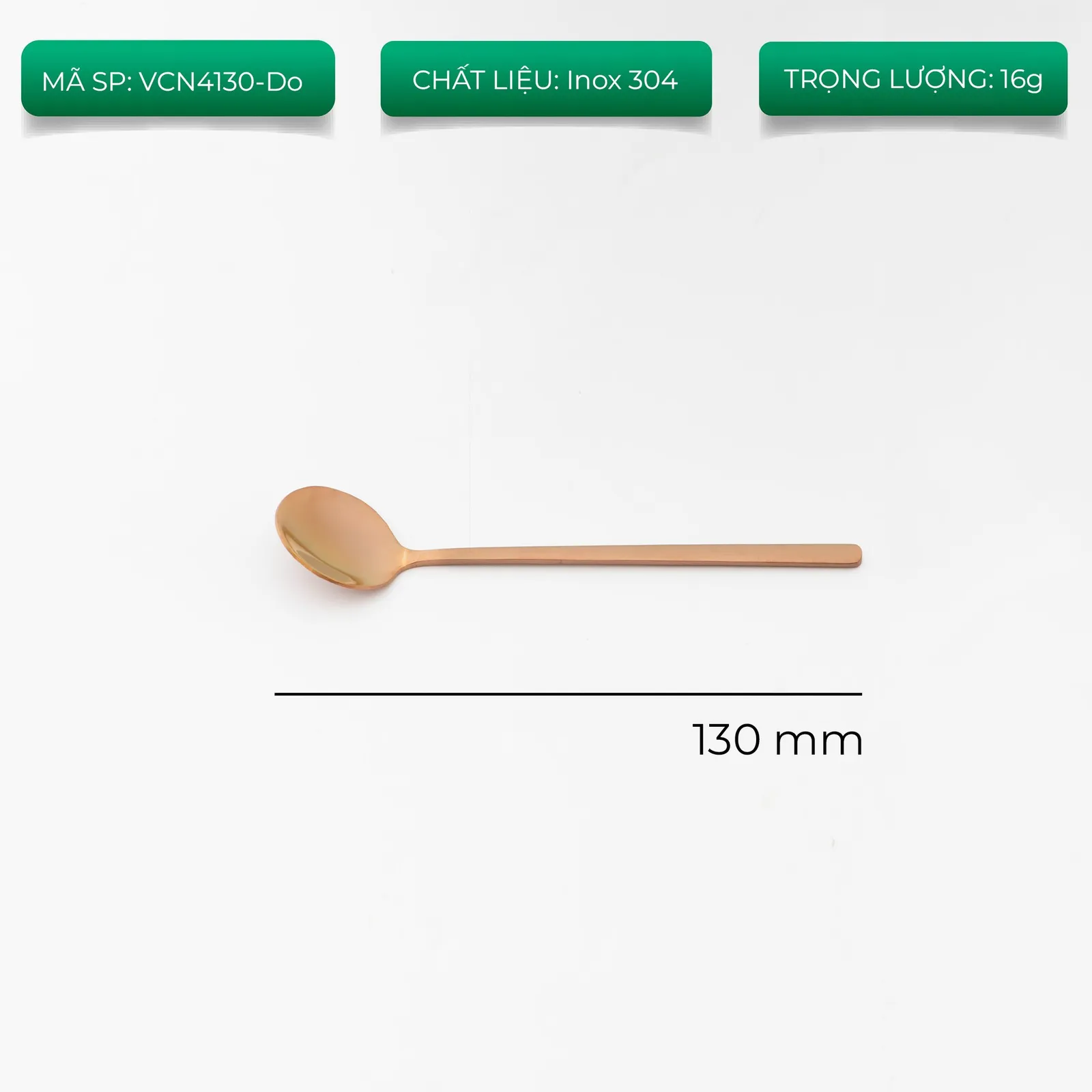 Muỗng cà phê inox 13cm - ảnh 2