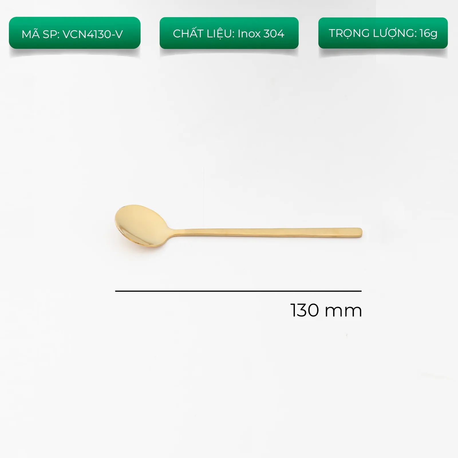 Muỗng cà phê inox 13cm - ảnh 3