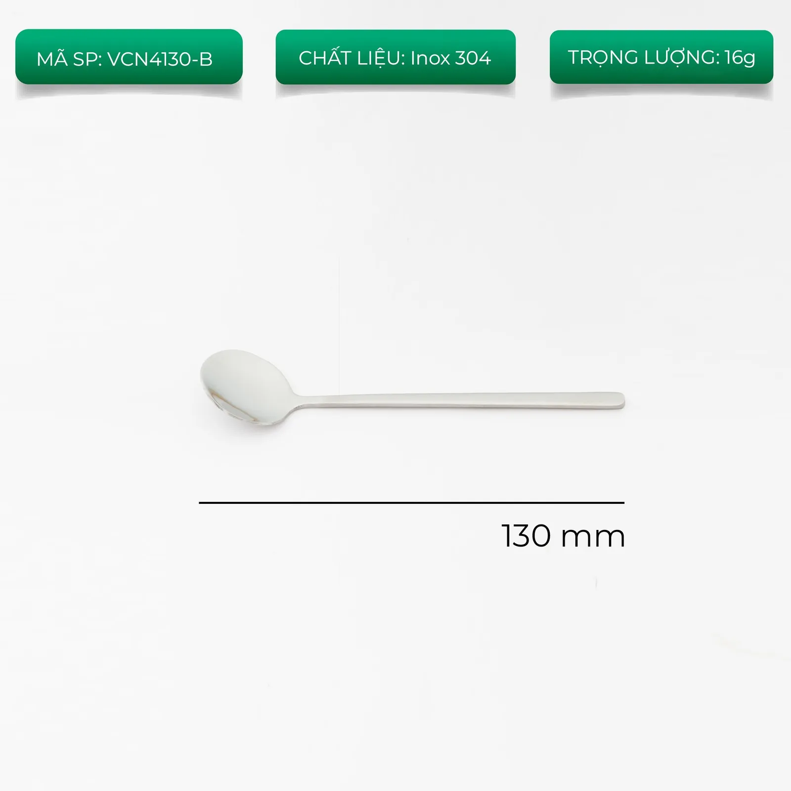Muỗng cà phê inox 13cm - ảnh 4