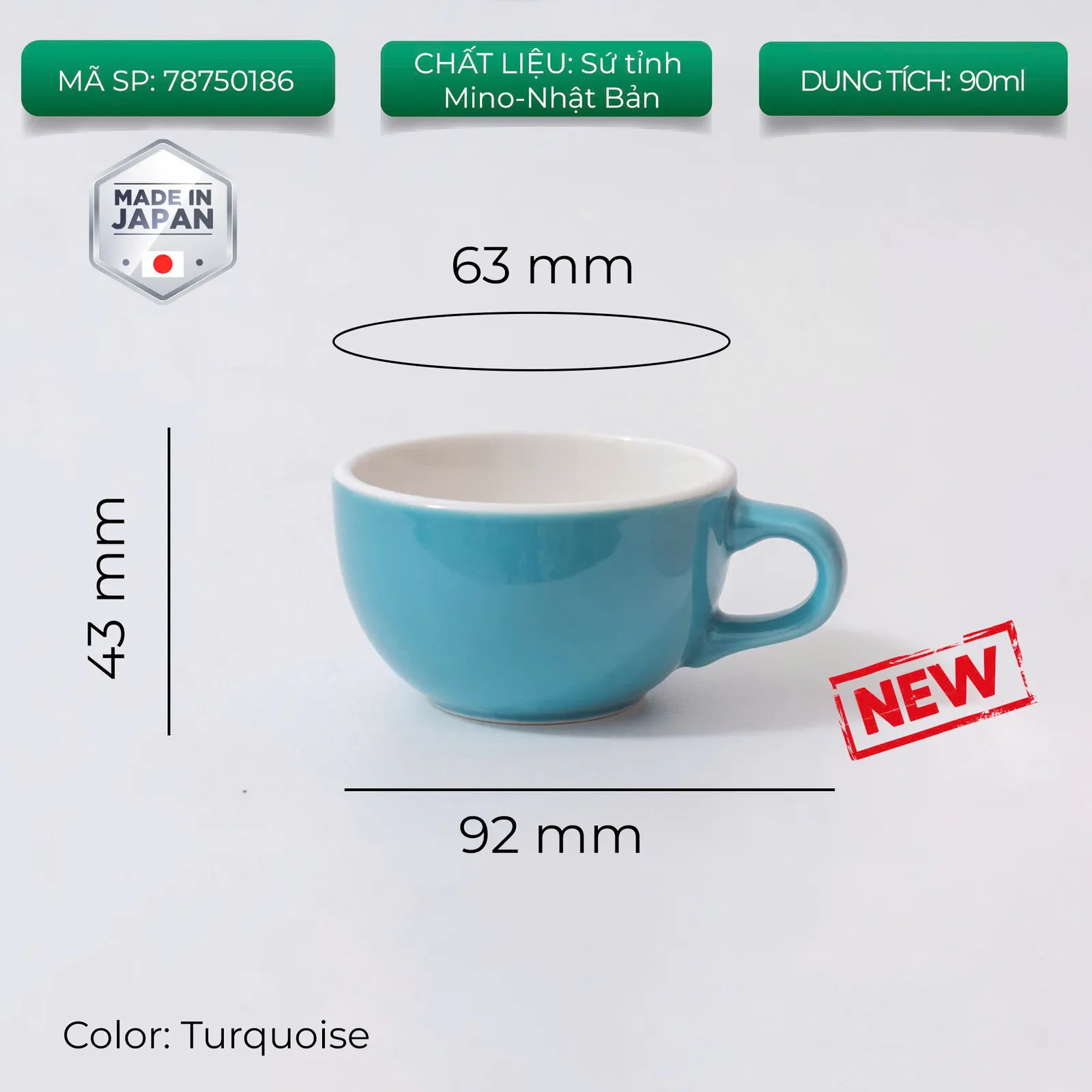 New 2024 Ly sứ Origami Espresso Bowl 90ml uống trà cà phê - ảnh 16