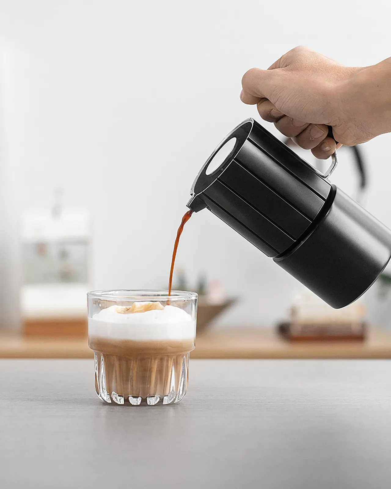 Bình pha cà phê Traveller Moka Pot nhôm CAFE DE KONA - ảnh 19