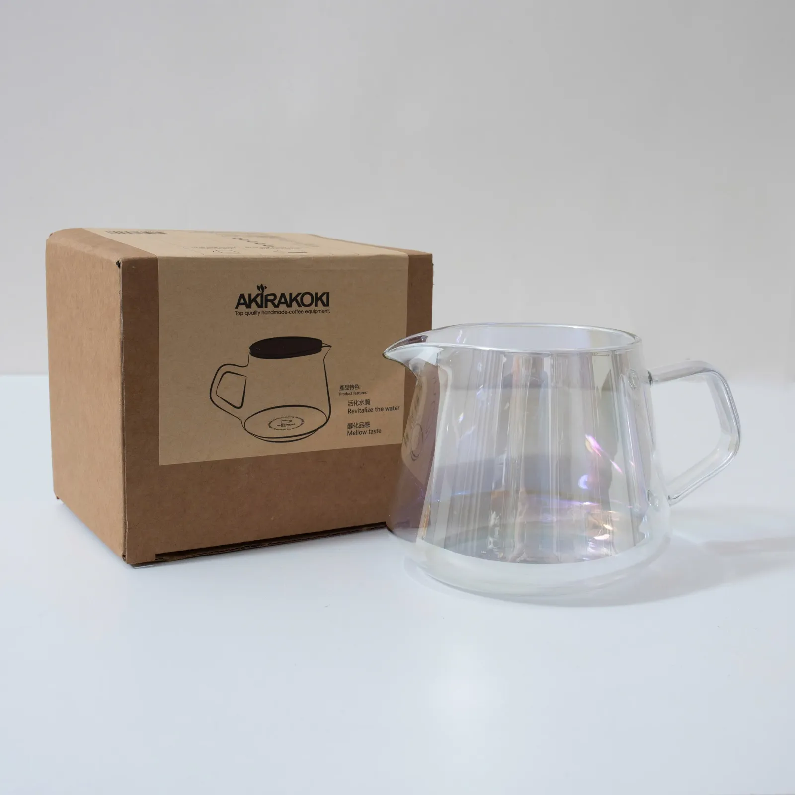 Bình thủy tinh chịu nhiệt pha cafe cà phê AKIRAKOKI không nắp - ảnh 2
