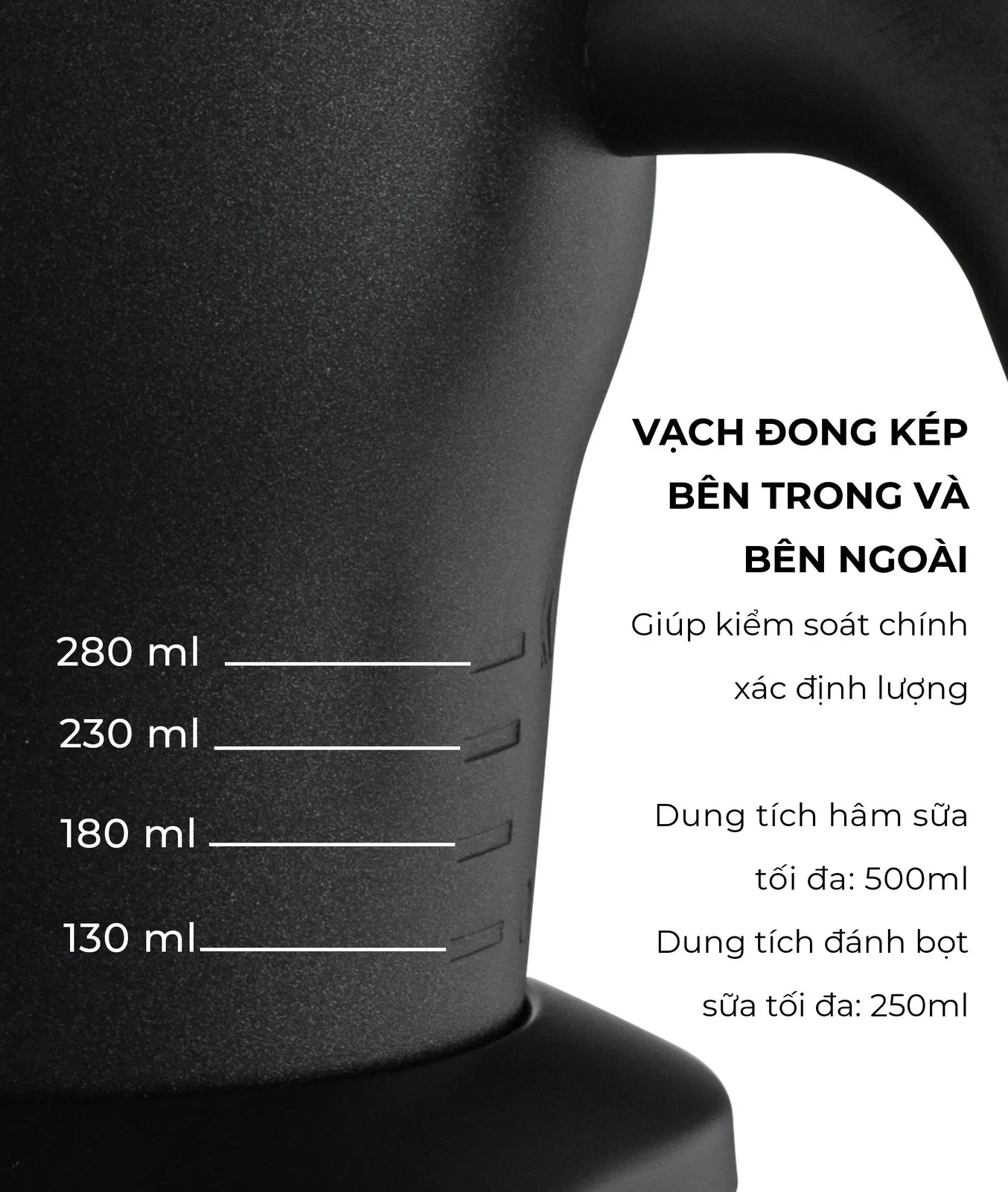 Máy đánh sữa nóng lạnh tự động 250ml Cafede Kona - ảnh 8