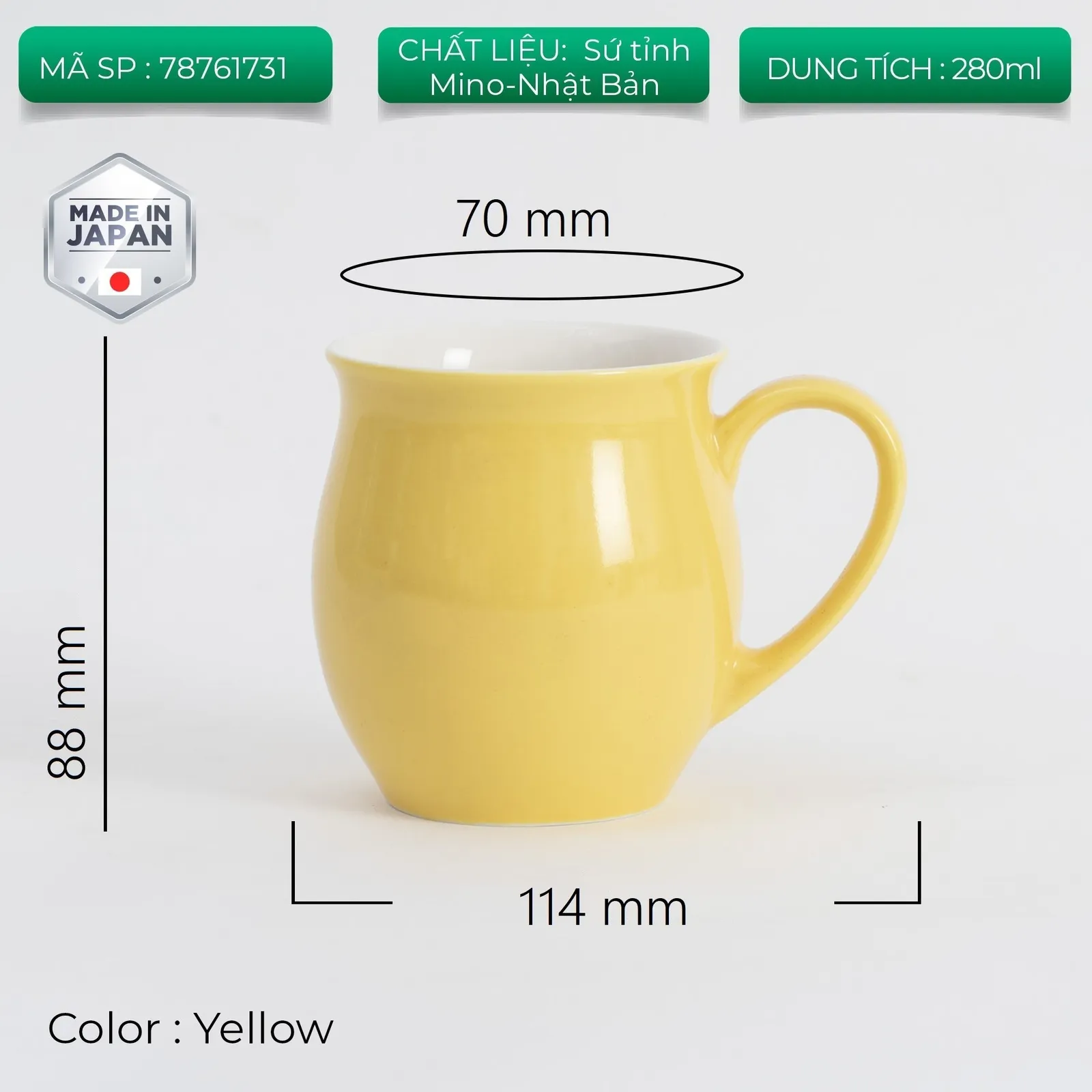 Ly sứ uống trà cà phê Origami Pinot Aroma Mug 280ml - ảnh 8