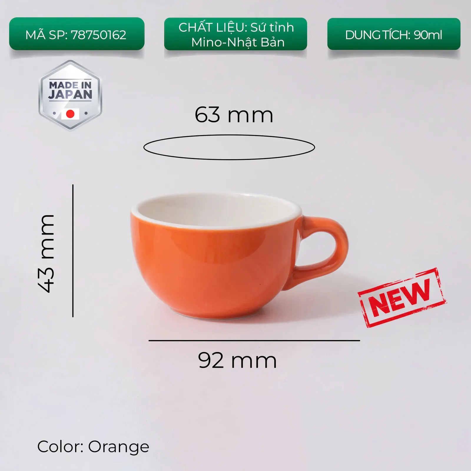 New 2024 Ly sứ Origami Espresso Bowl 90ml uống trà cà phê - ảnh 8