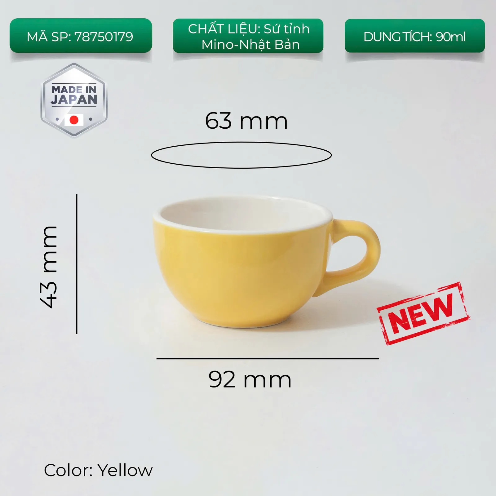 New 2024 Ly sứ Origami Espresso Bowl 90ml uống trà cà phê - ảnh 9