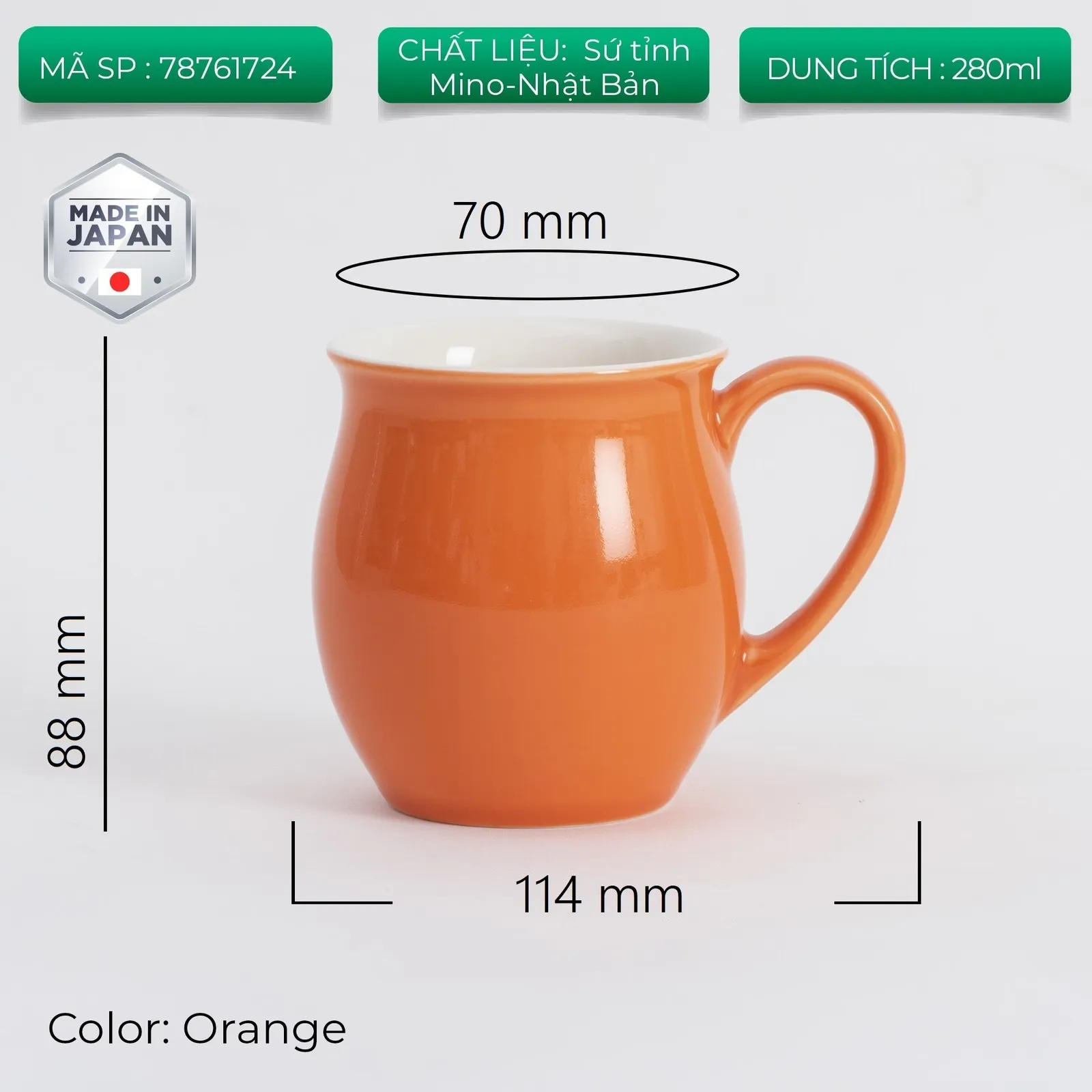 Ly sứ uống trà cà phê Origami Pinot Aroma Mug 280ml - ảnh 10
