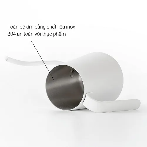 Ấm rót pour over cà phê cổ ngỗng 600ml Cafede Kona, ấm rót nước cổ ngỗng - ảnh 10