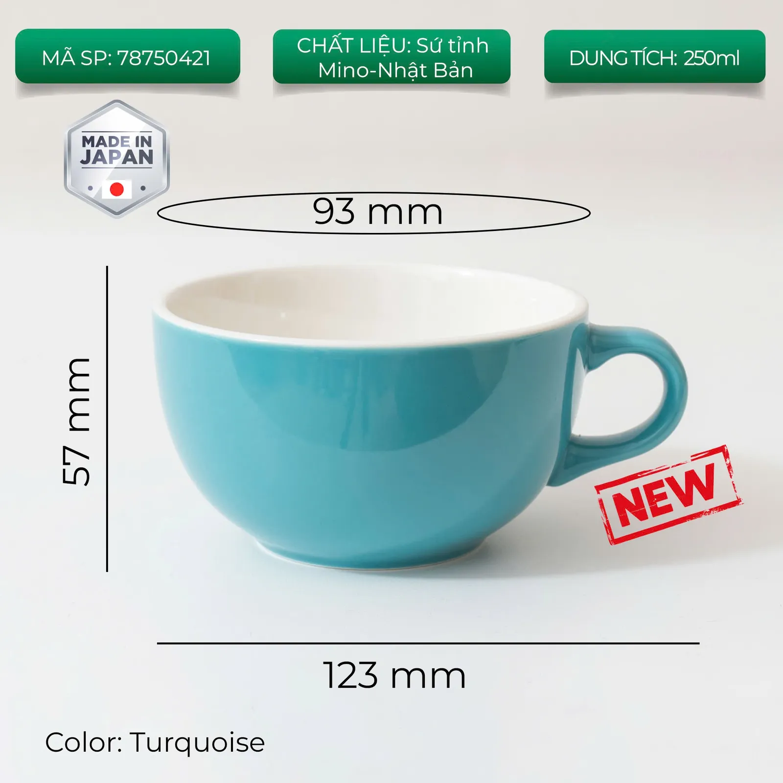 New 2024 Ly sứ Origami Latte Bowl 250ml uống trà cà phê - ảnh 9