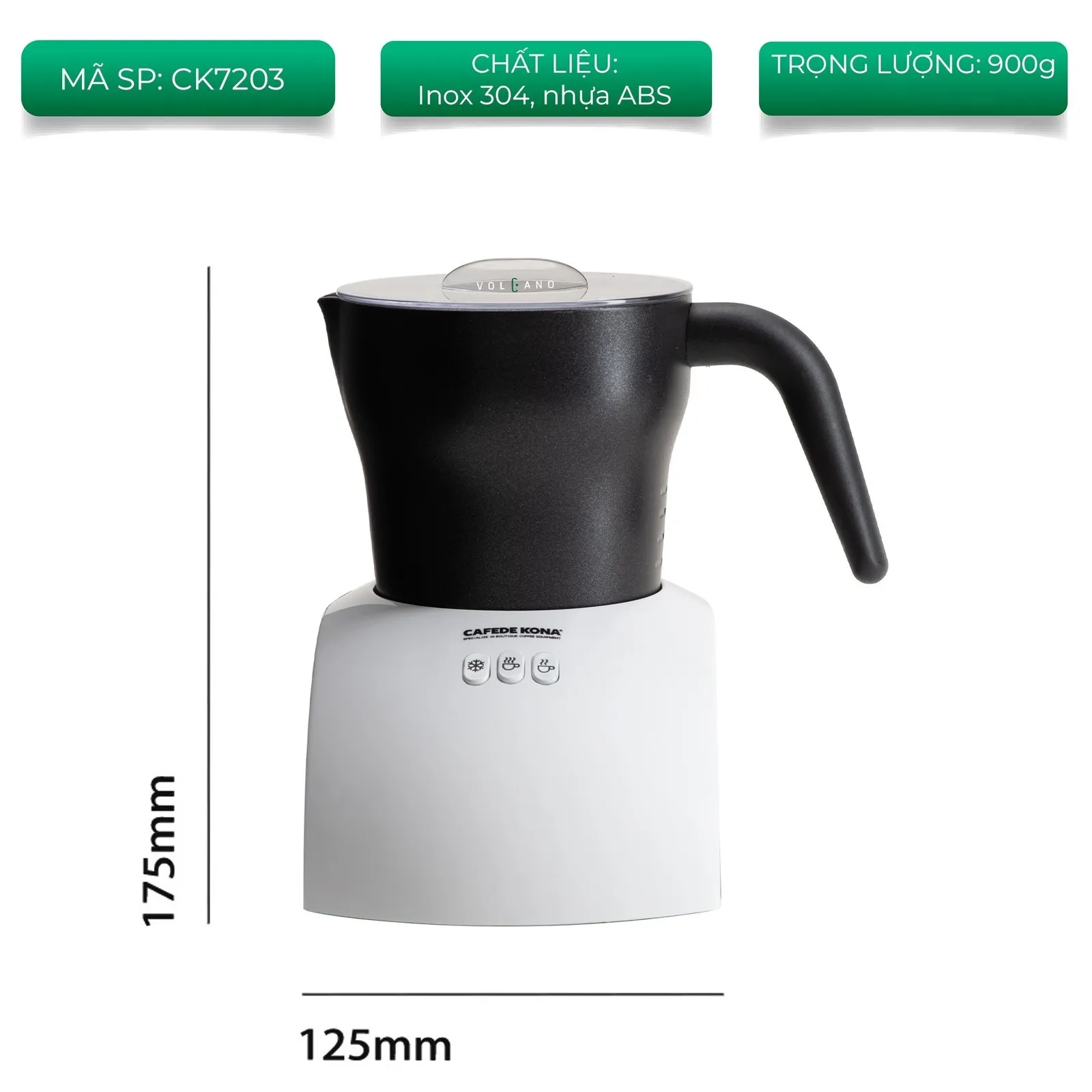 Máy đánh sữa nóng lạnh tự động 250ml Cafede Kona - ảnh 13