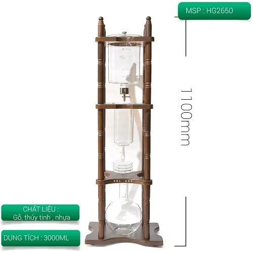 Bộ dụng cụ pha cà phê đá lanh cold drip của Tiamo 3000ml - ảnh 7