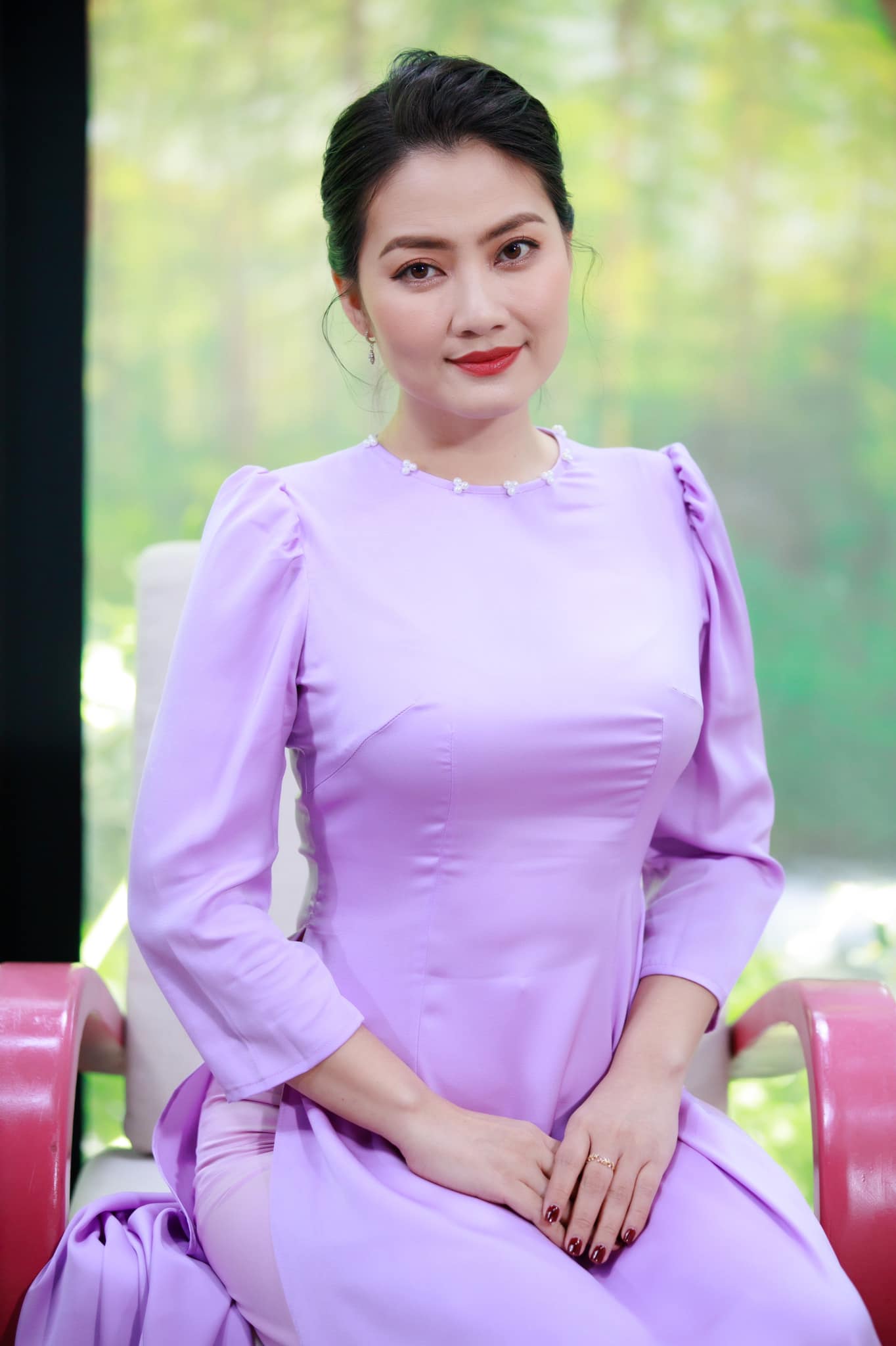 Áo Dài TL Cổ Tròn Ngọc CHUU