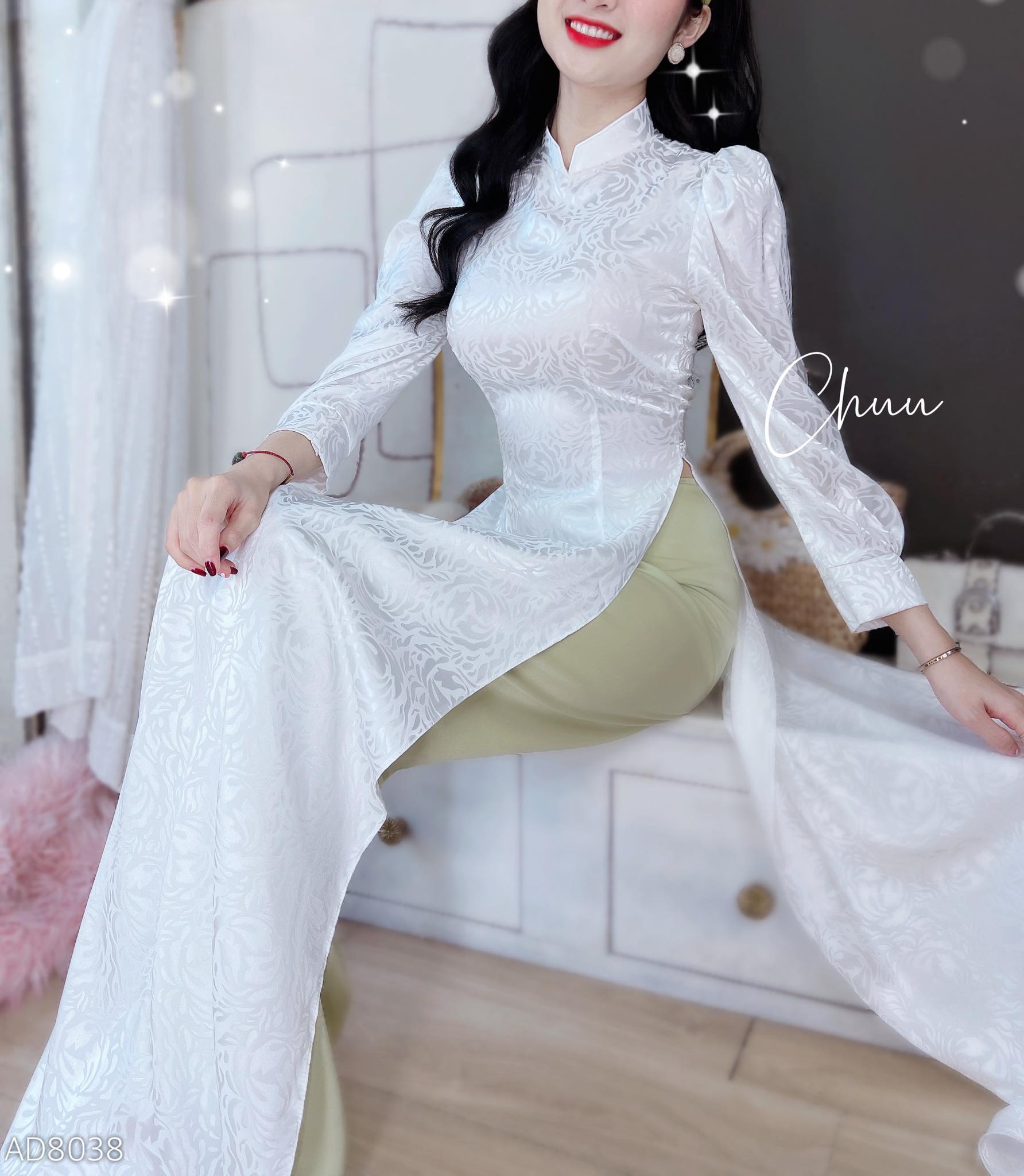 Áo Dài Cổ 2P Tay Loli