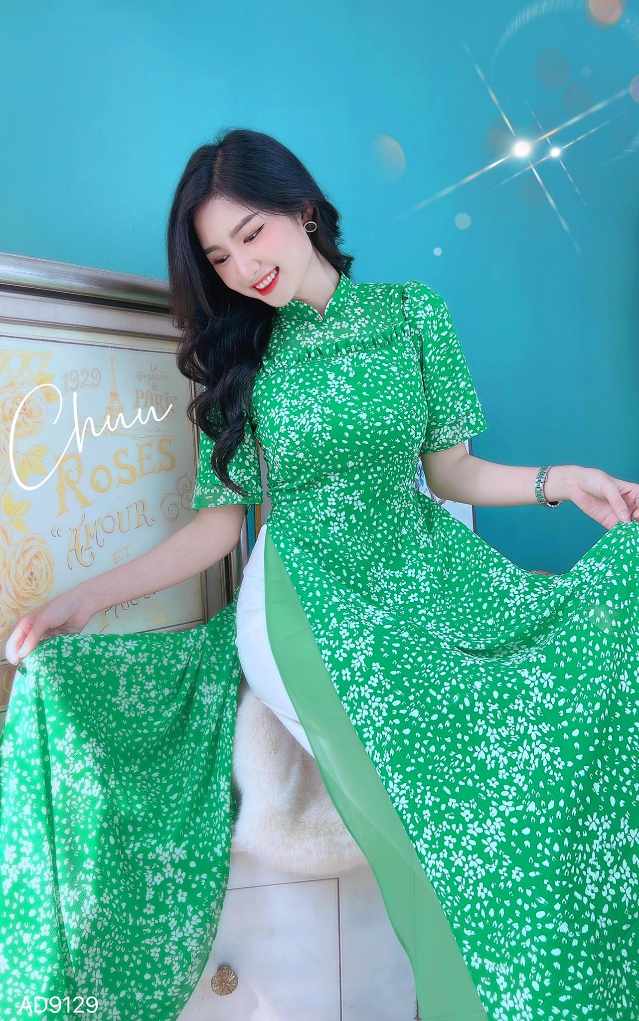 Áo Dài Bèo Ngang 4 Tà CHUU