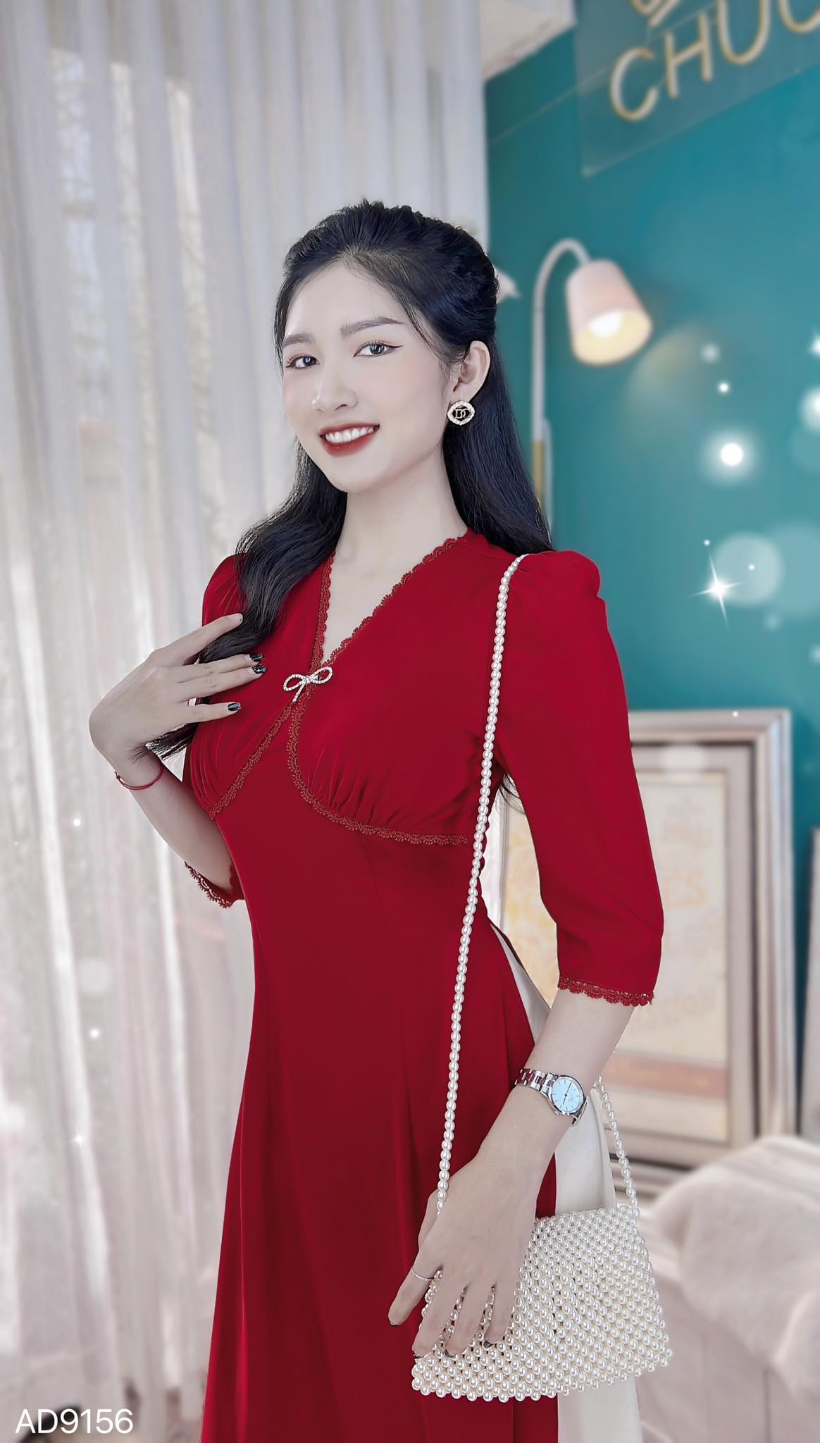 Áo dài cổ cách điệu