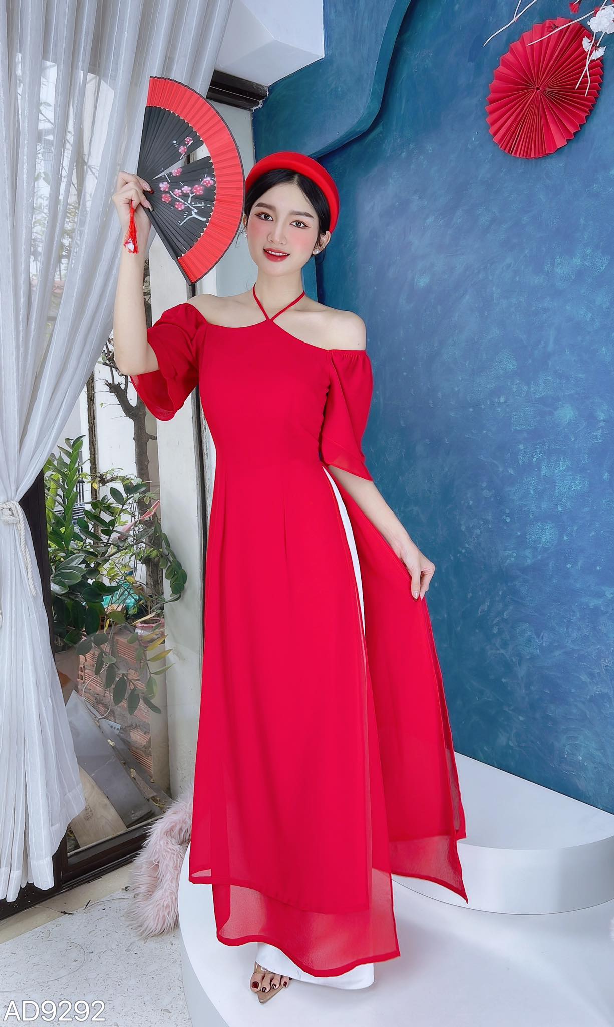 Áo dài cưới màu đỏ