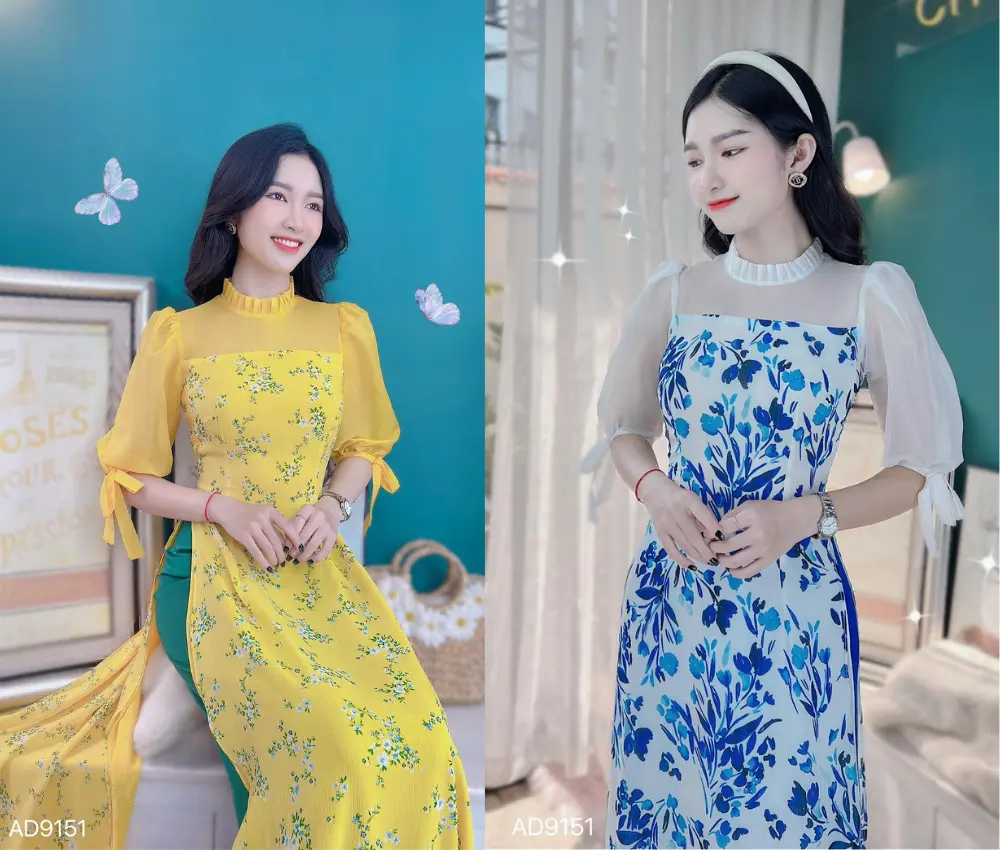 Áo dài 4 tà giáo viên