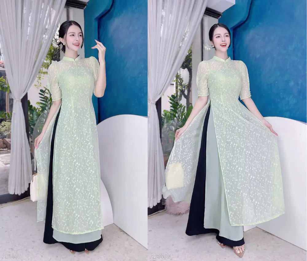 Áo dài cách tân giáo viên nữ