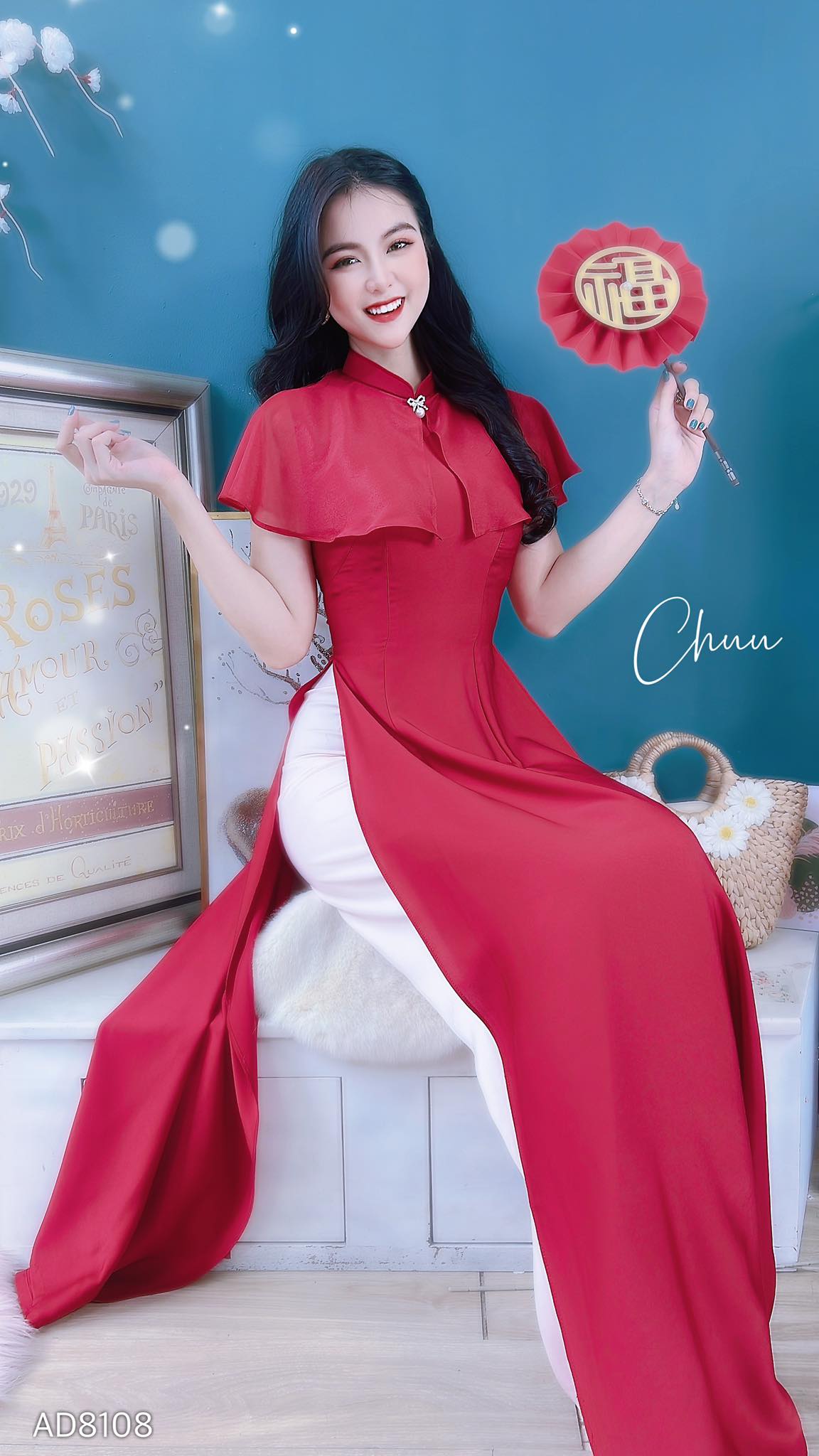 Áo dài hoa nữ cánh tiên CHUU