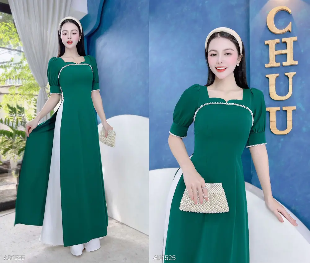 Áo dài cổ vuông