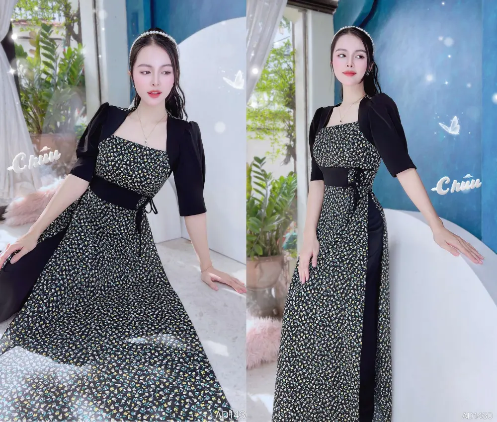 Áo dài cổ vuông