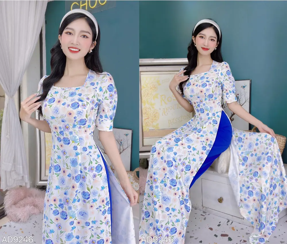 Áo dài cổ vuông